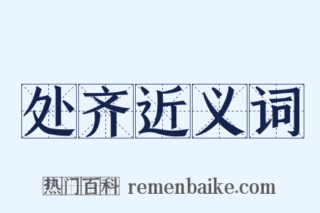 处齐近义词是什么意思的图片